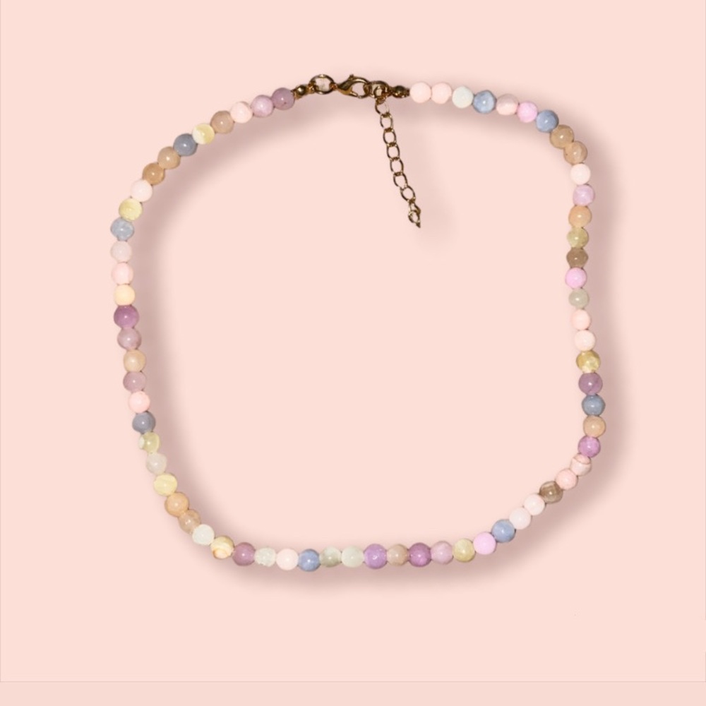 Pastel beaded necklace